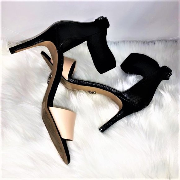 SIMPLY VERA VERA WANG Black & Tan Sandal Heels - Picture 3 of 8